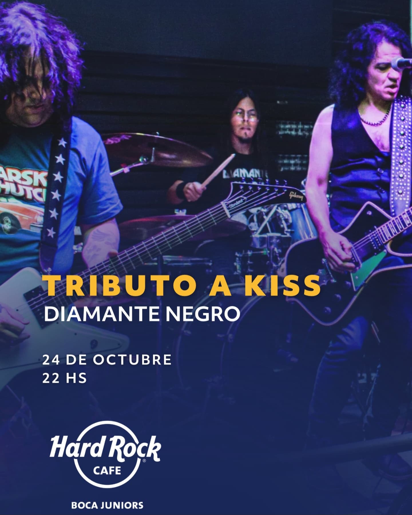 Diamante Negro tributo a KISS en Hard Rock Cafe Boca Juniors